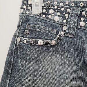Miss Me Studded Flared Dark Wash Jeans Size 27